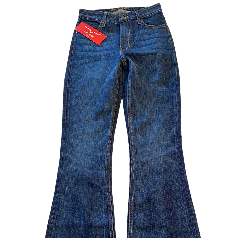 Kimes Ranch Women's Jennifer Blue 26 W x 32 L High-Rise Wide Flare Jeans